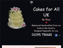 Tablet Screenshot of cakesforalluk.com